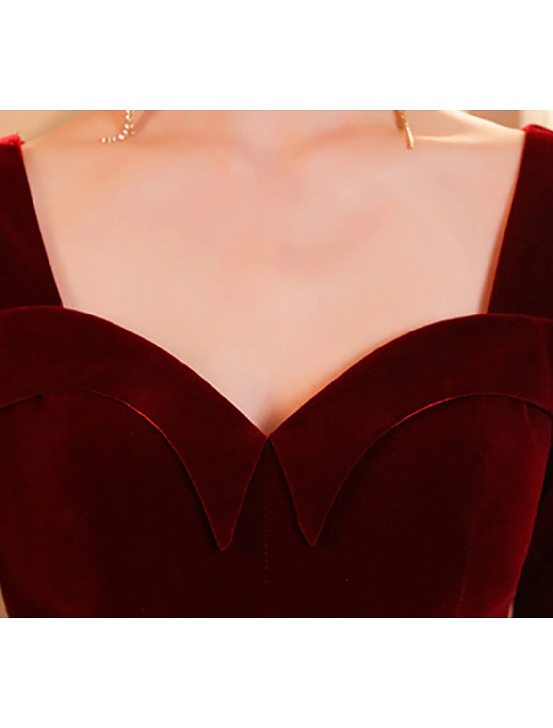 A-Line Cocktail Dresses Elegant Dress Wedding Guest Homecoming Tea Length Half Sleeve Scoop Neck Velvet with Buttons Party Dress