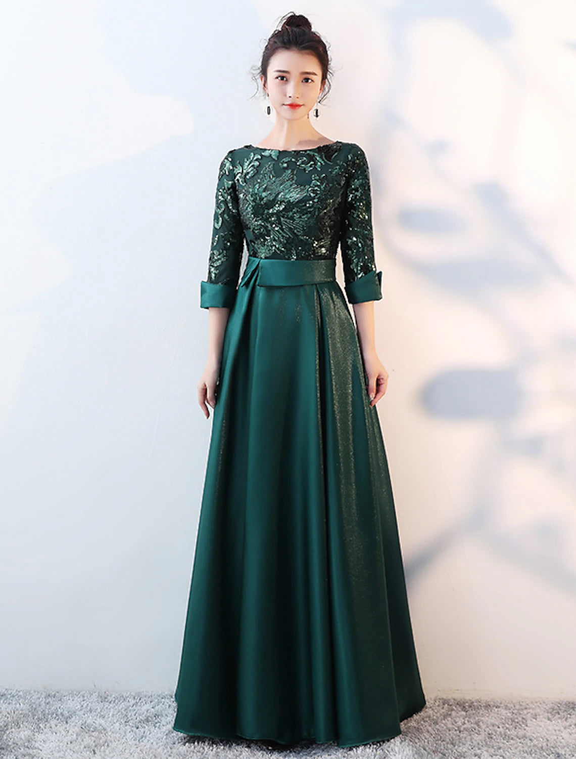 Back view of an A-line bridesmaid dress, showcasing the beautiful back design.