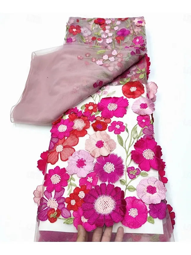 Elegant A-Line One Shoulder 3D Floral Maxi Dress