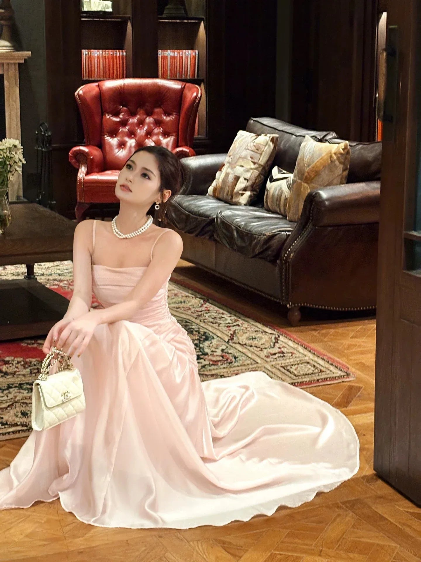 Elegant A-Line Square Neck Sleeveless Zipper Back Floor-Length Evening Party Dress