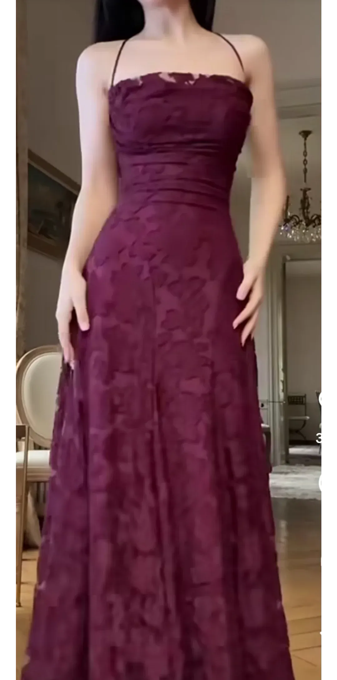 Elegant A-Line Strapless Sweetheart Criss Cross Lace-Up Back Jacquard Maxi Evening Dress