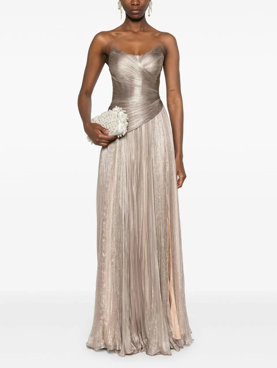 Elegant Flowy A-Line Sweetheart Neck Sleeveless Lace-Up Back Train Evening Dress