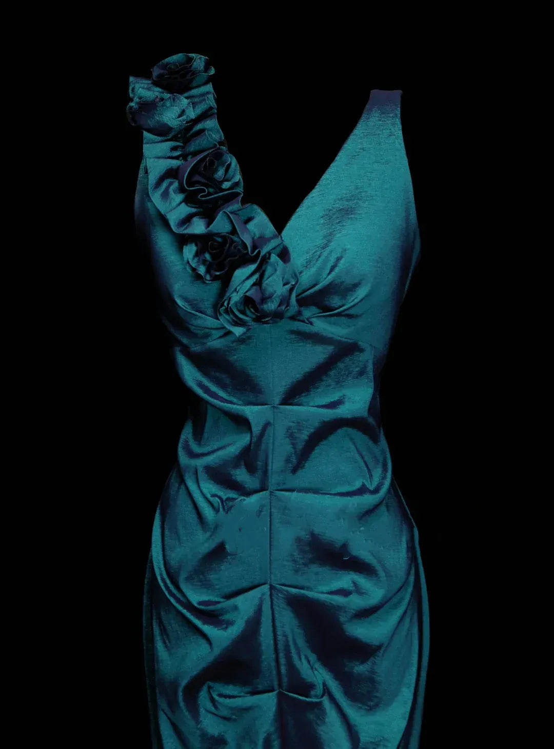 Elegant Mermaid One Shoulder Sleeveless Zip Back Floor-Length Evening Dress