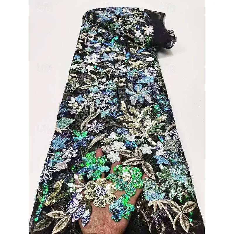 Elegant A-Line Long Sleeve V Neck Satin Sequins Floor-Length Mother Of The Bride Dress