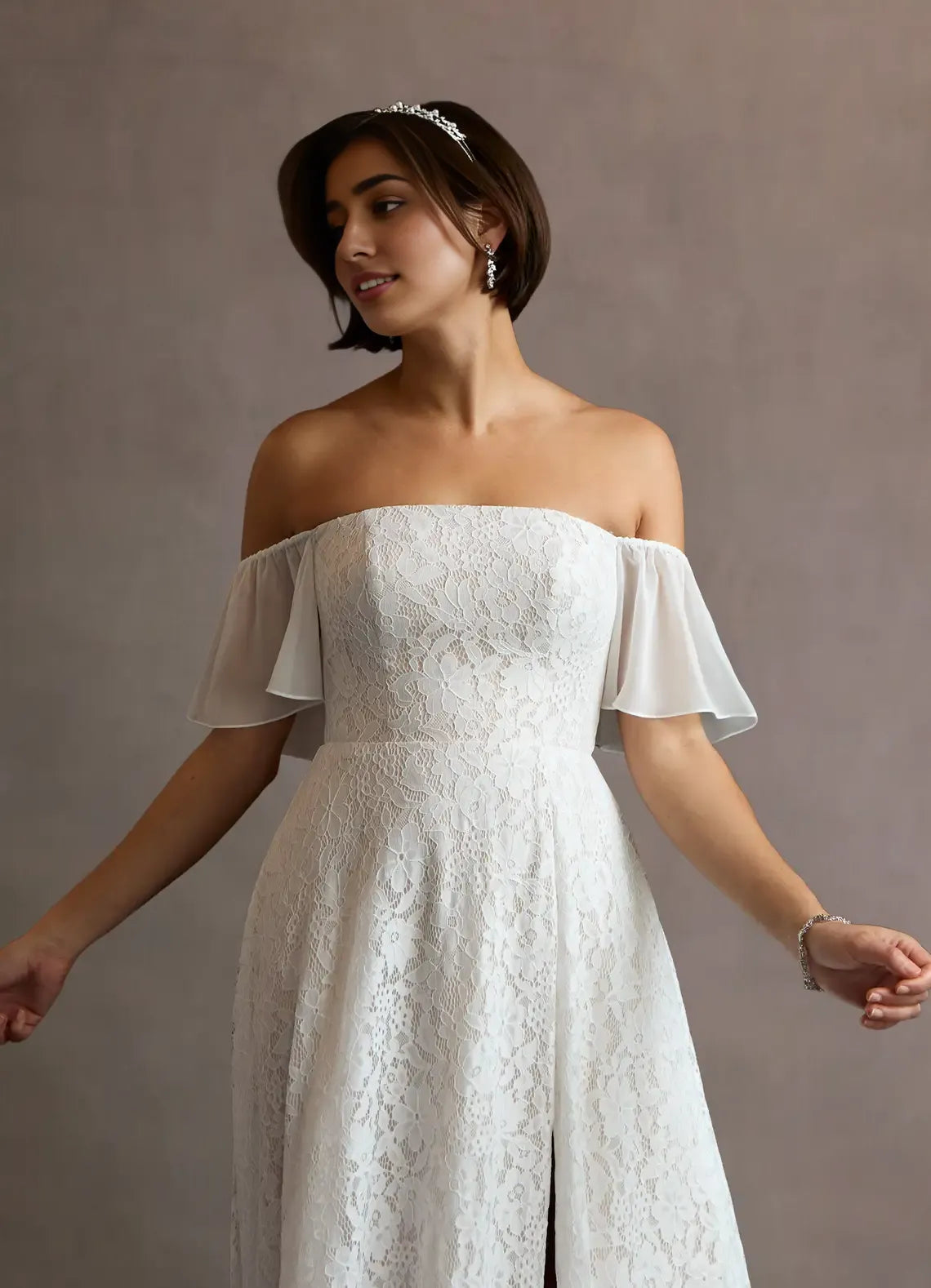 Elegant A-Line Off the Shoulder Sleeveless Back Zip Floor-Length Evening Dress