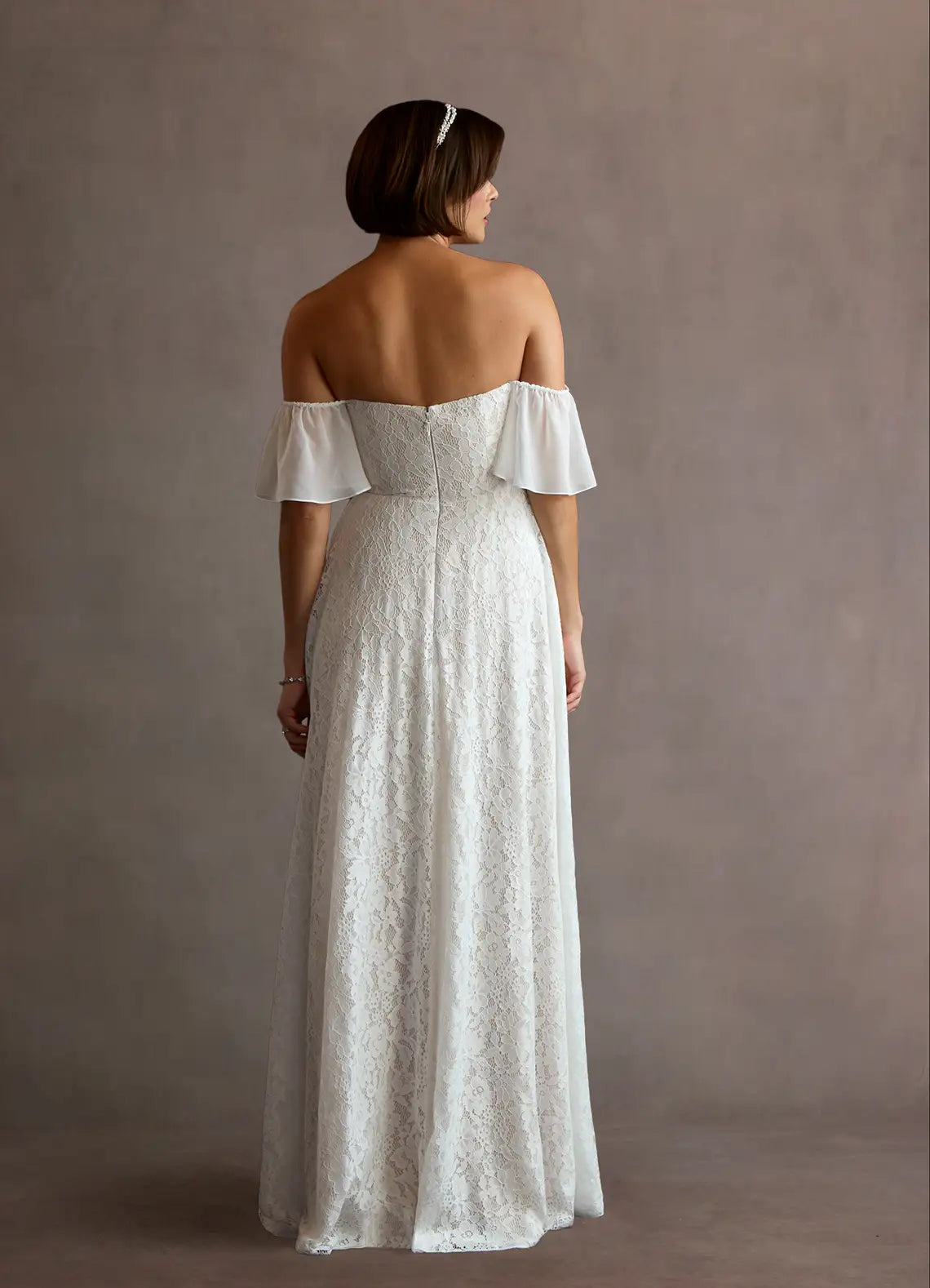 Elegant A-Line Off the Shoulder Sleeveless Back Zip Floor-Length Evening Dress