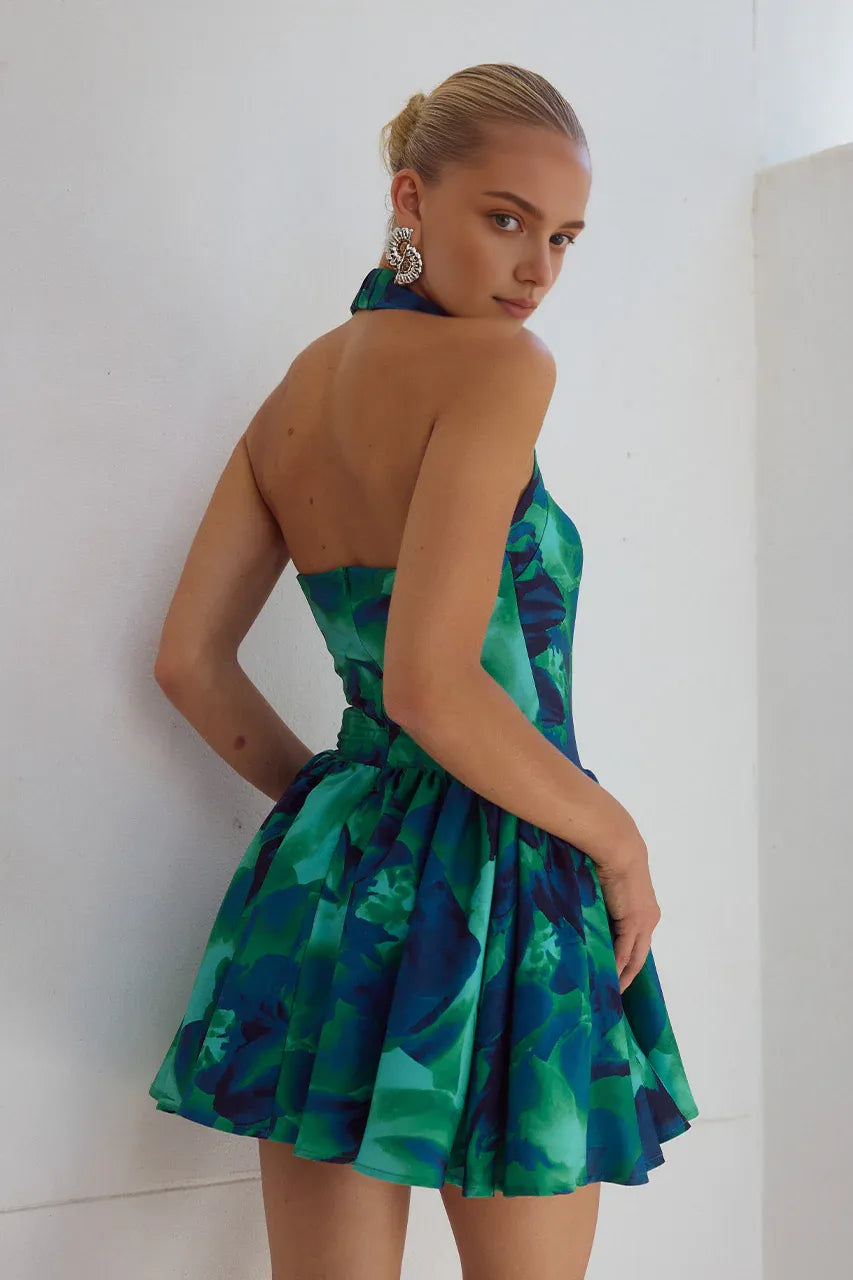 Elegant A-Line/Princess Halter Neck Sleeveless Backless Short-Mini Homecoming Dress