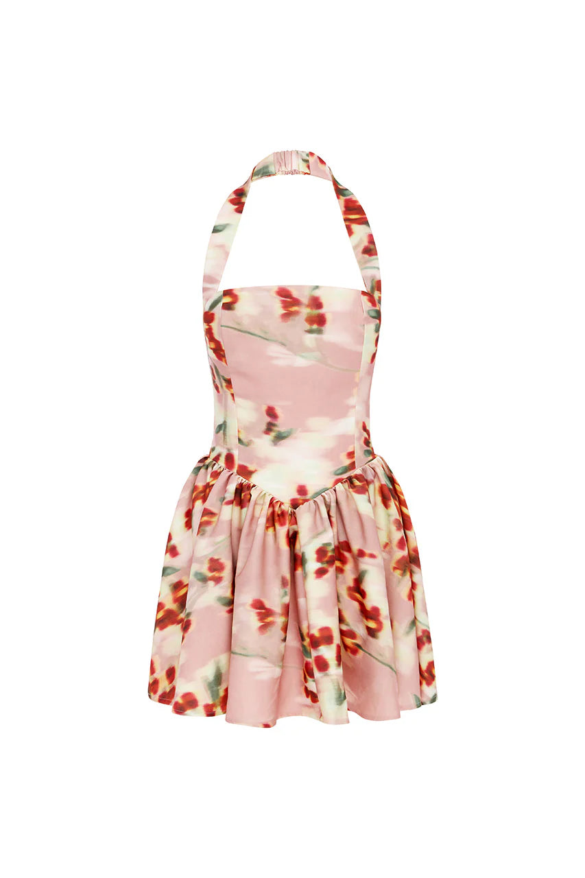 Elegant A-Line/Princess Halter Neck Sleeveless Backless Short-Mini Homecoming Dress