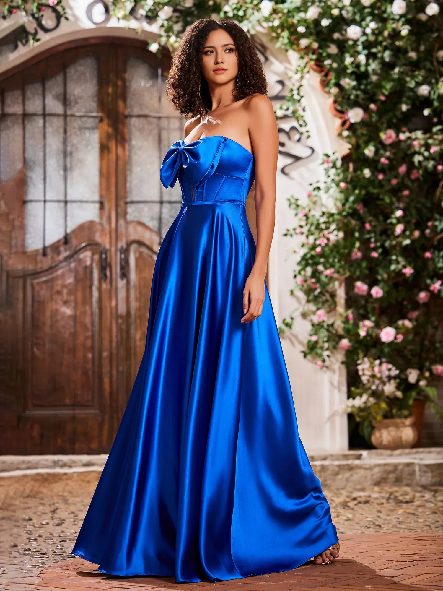 Elegant A-Line/Princess Sweetheart Neck Sleeveless Backless Floor-Length Prom Dress