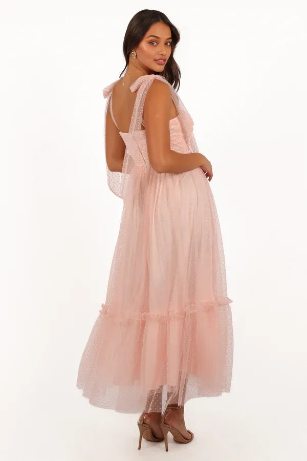Elegant A-Line Sweetheart Neck Sleeveless Back Zip Ankle-Length Prom Dress