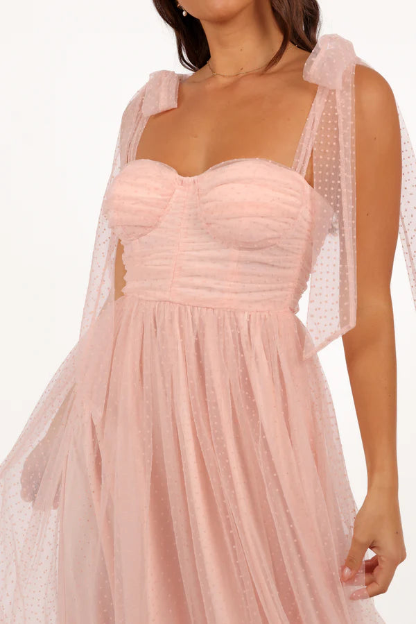 Elegant A-Line Sweetheart Neck Sleeveless Back Zip Ankle-Length Prom Dress