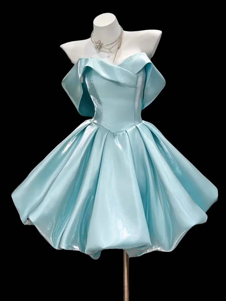 Elegant A-Line Sweetheart Off-Shoulder Backless Short Homecoming Dress