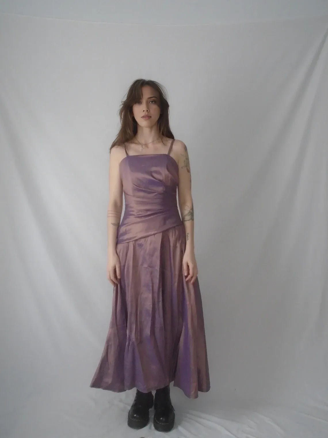 Elegant A-line Pleated Spaghetti Straps Backless Princess Prom Party Dress