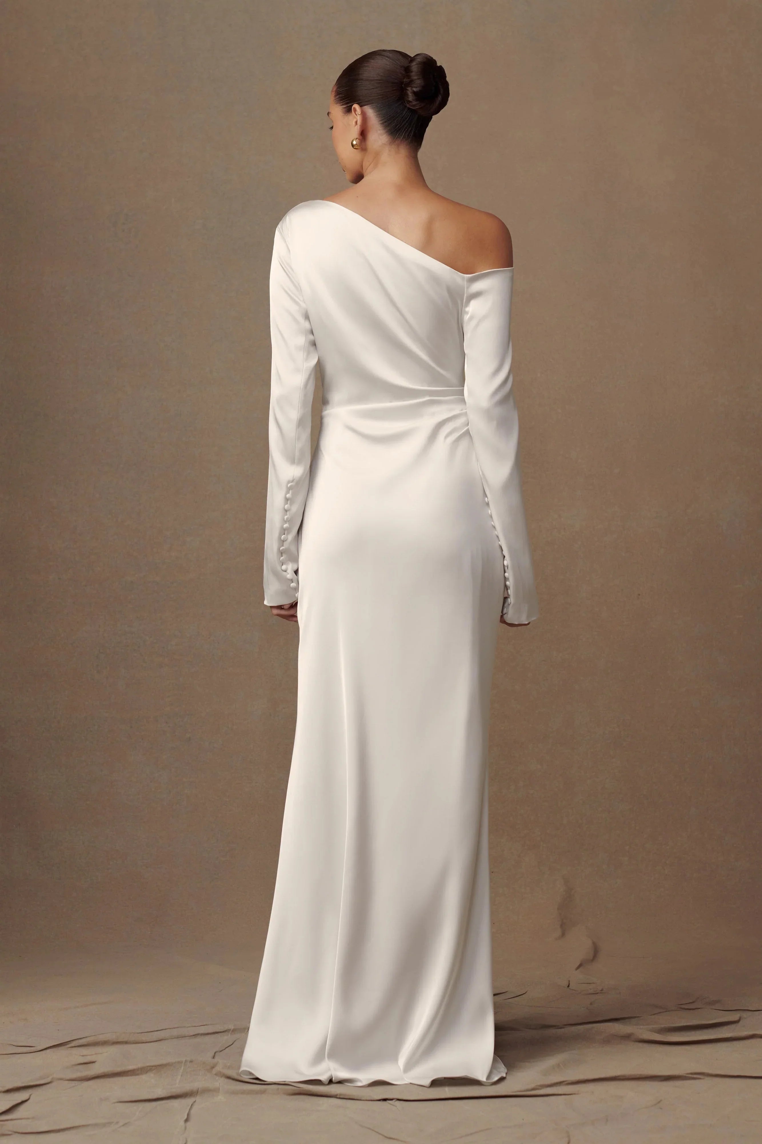 Weitese Formal Wear Dresses Long Sleeve Elegant Maxi Dress Ivory Wedding Dress Prom Dress Shops