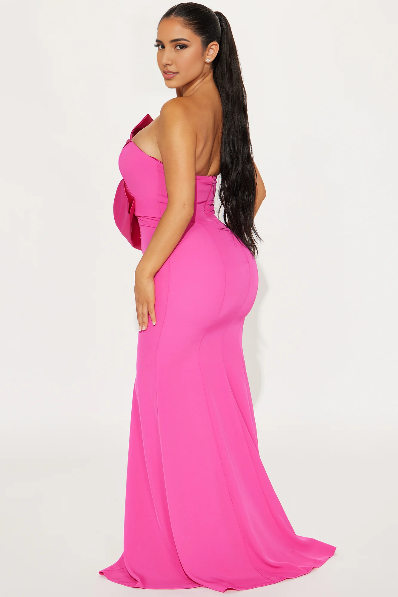 Elegant Moment Gown Off-the-Shoulder Navy Corset Mermaid Floor Length Party Dress Sleeveless