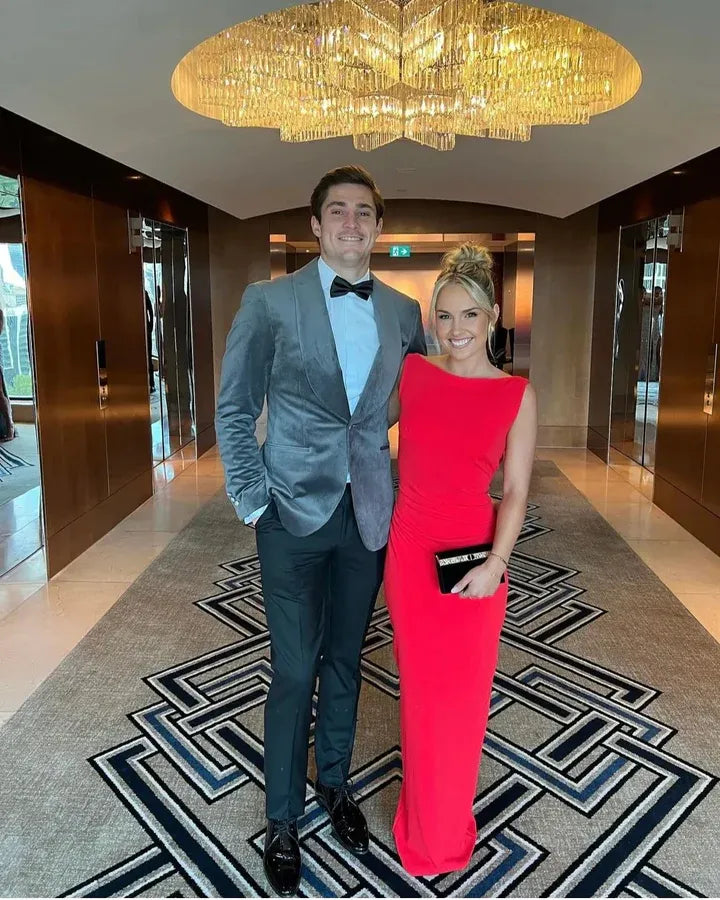 Elegant Sheath/Column Boat Neck Sleeveless Backless Floor-Length Prom Dress