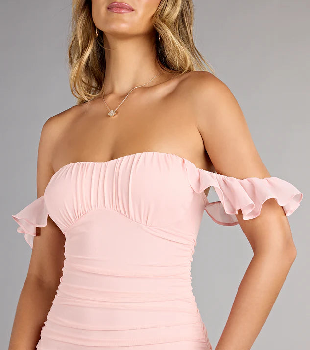 Elegant Sheath/Column Off-the-shoulder Sleeveless Zipper Short-Mini Homecoming Dresses