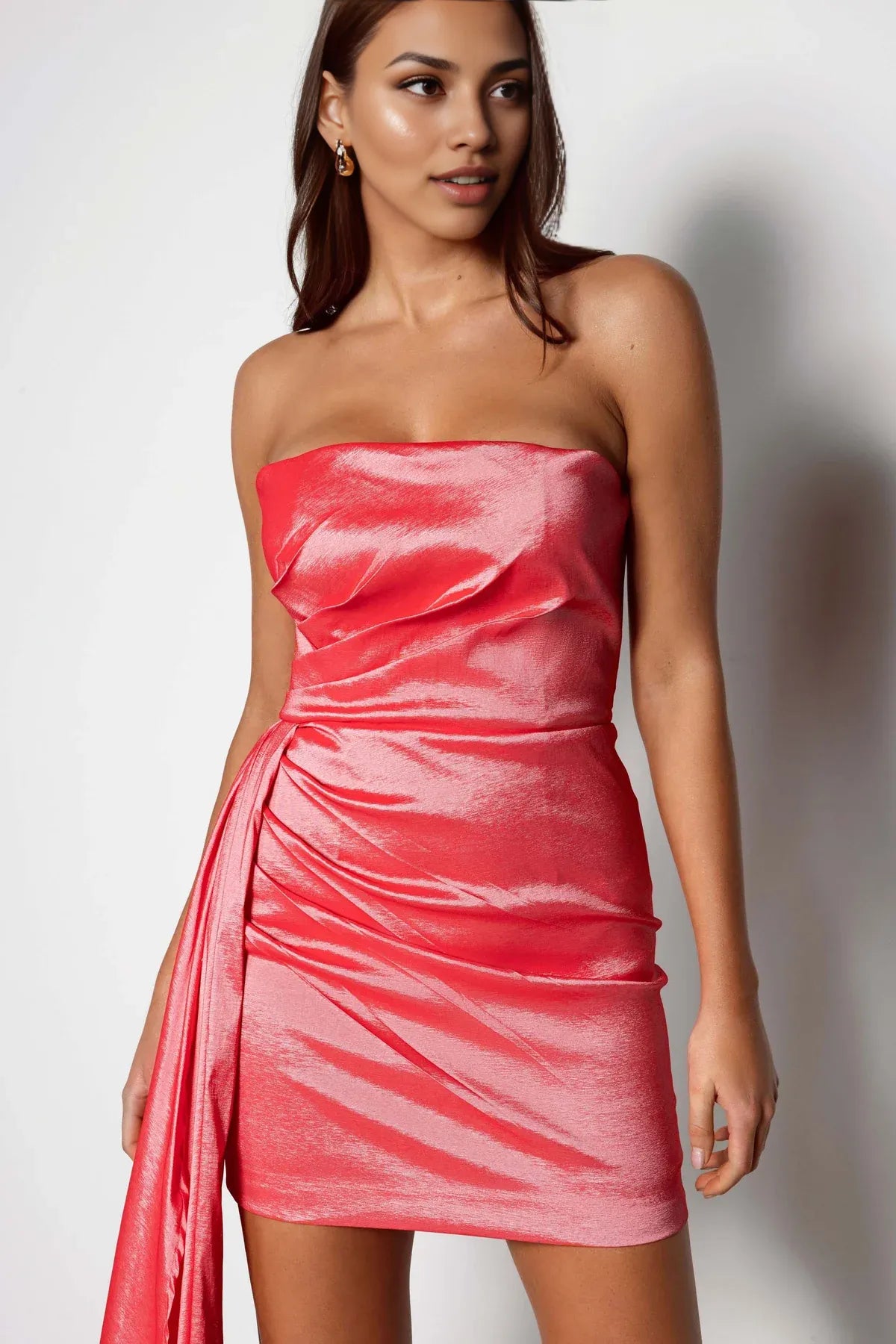 Elegant Sheath/Column Strapless Sleeveless Zipper Up Short-Mini Homecoming Dress