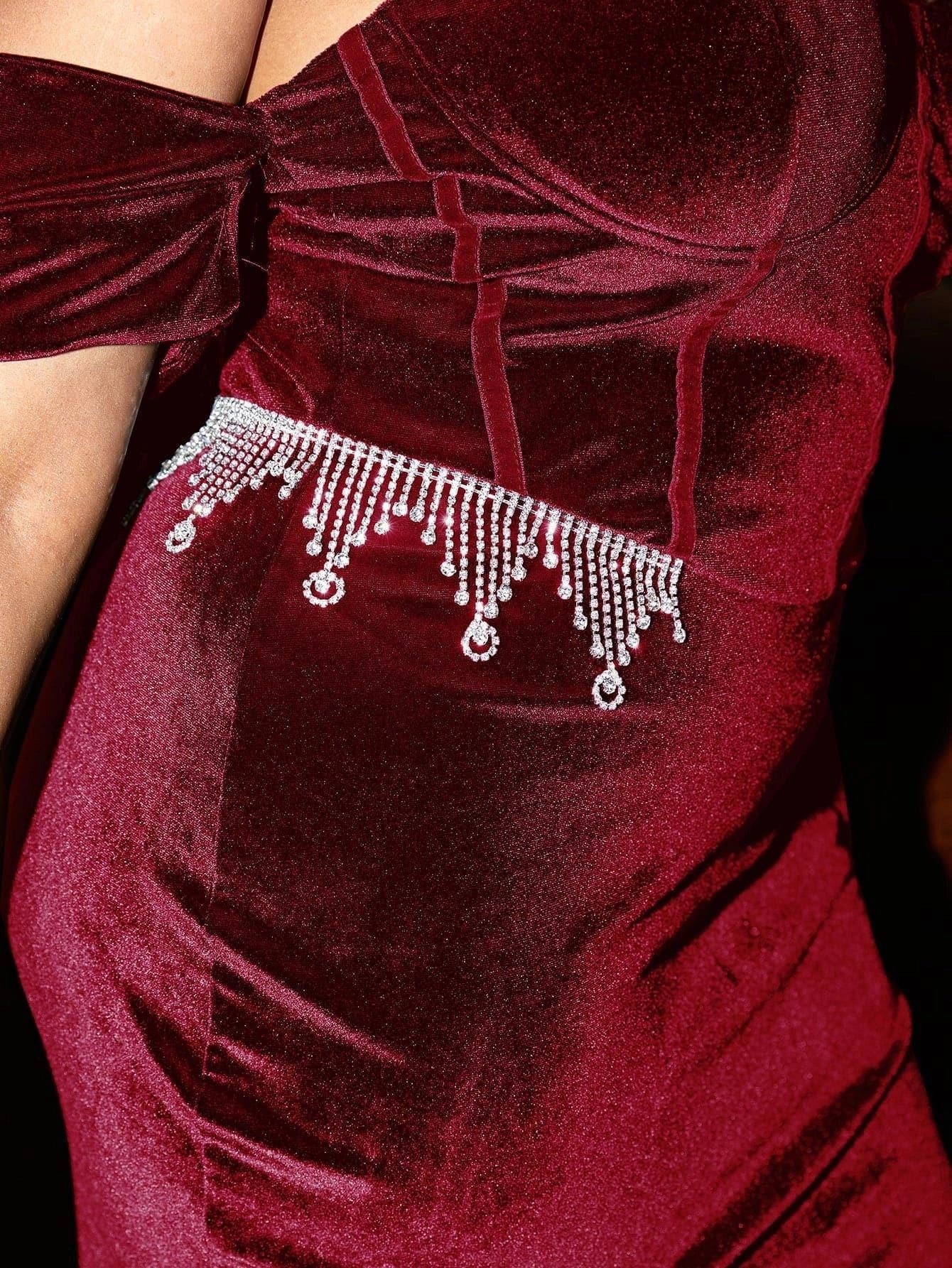 Elegant Sheath Off the Shoulder Sleeveless Backless Floor-Length Plus Size Prom Dress