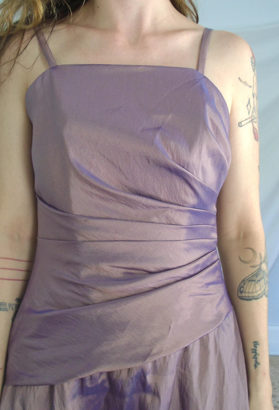 Elegant A-line Pleated Spaghetti Straps Backless Princess Prom Party Dress