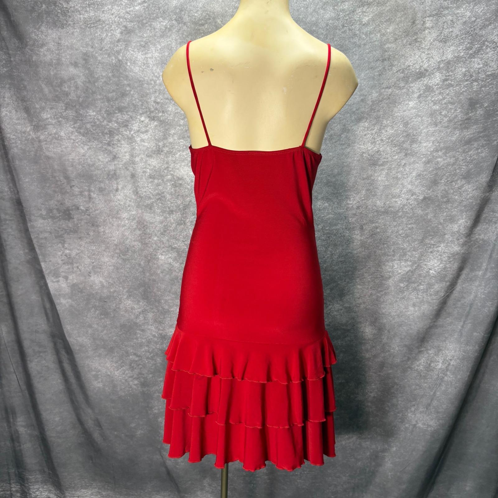 Elegant Bodycon Spaghetti Strap Ruched Tiered Ruffled Red Mini Homecoming Dress