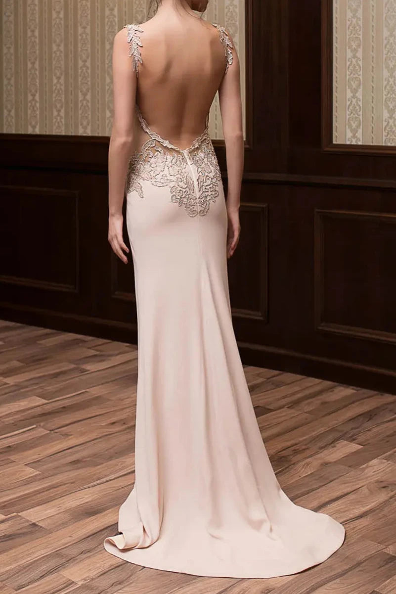 Elegante vestido formal elegante con apliques para madre de la novia, vestido de fiesta de alta costura, vestido de ocasión sin mangas, vestido largo de noche para dama de honor 