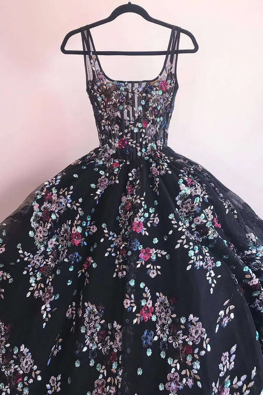 Weitese Retro A Line Square Neck Blush Corset Prom Dress With Embroidery Formal Wear Dresses Prom Dress Stores