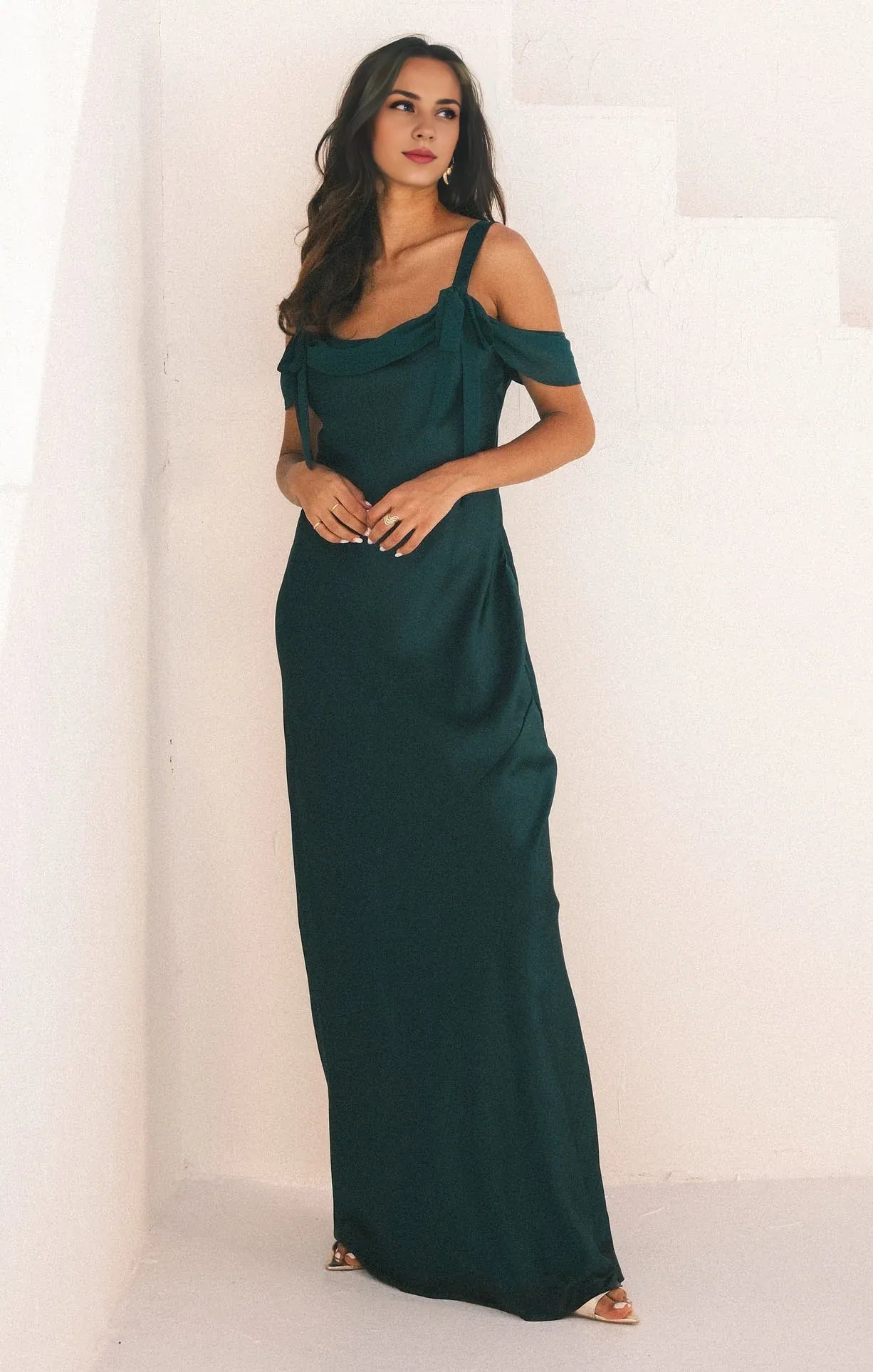 Weitese Dress Regular Straps Square Neck Sleeveless Maxi Dress Column Simple Backless Prom Dress