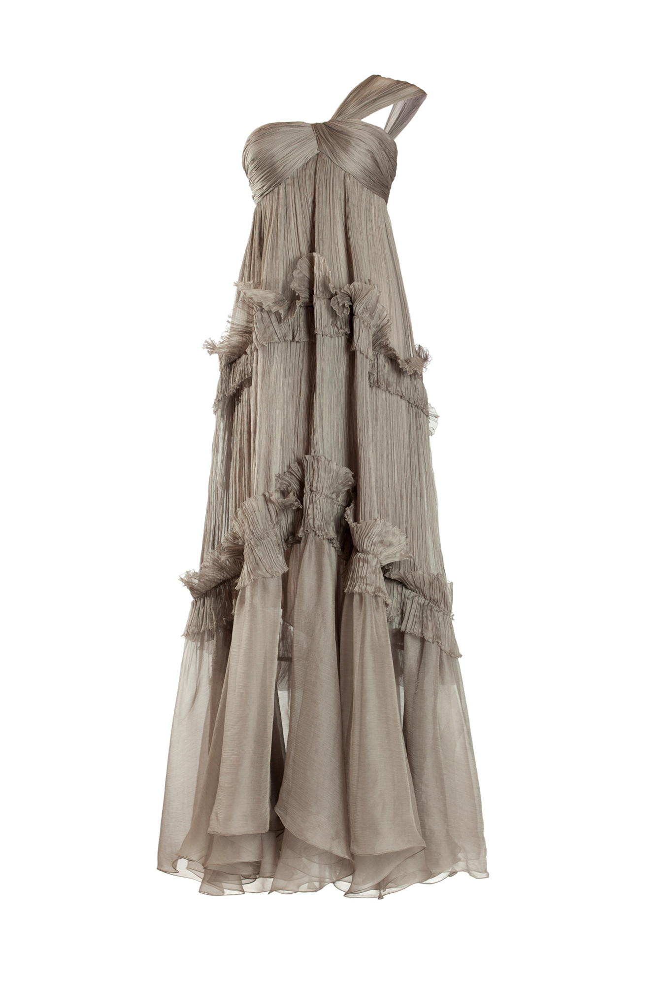 Weitese Prom Dress In Store One-Shoulder A-line Sleeveless Evening Dress Strapless Backless Lace Up Pleated Dresses Evening Wear