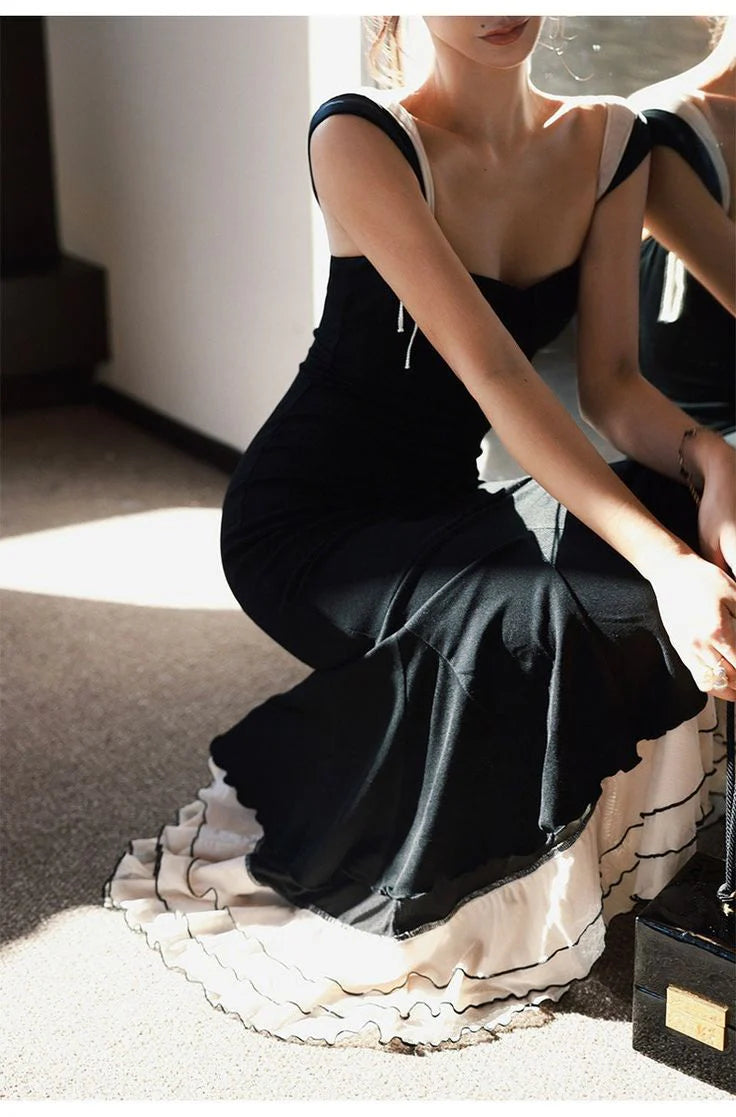 Vestidos formales Weitese, encantadores vestidos negros de sirena con tirantes, elegantes vestidos largos de noche para fiesta, vestidos de graduación, tiendas de vestidos formales para mujer 