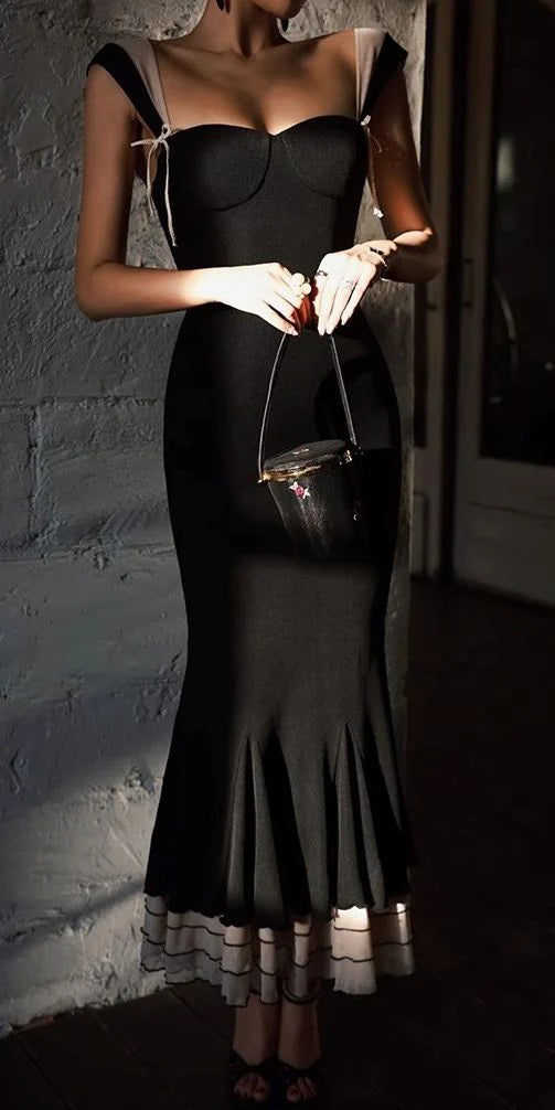 Vestidos formales Weitese, encantadores vestidos negros de sirena con tirantes, elegantes vestidos largos de noche para fiesta, vestidos de graduación, tiendas de vestidos formales para mujer 