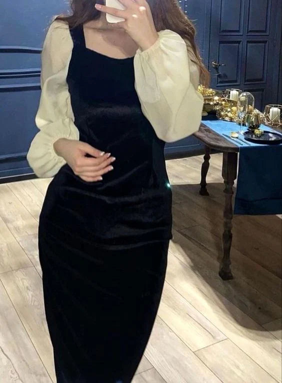 Elegant Vintage Long Sleeves Evening Dresses