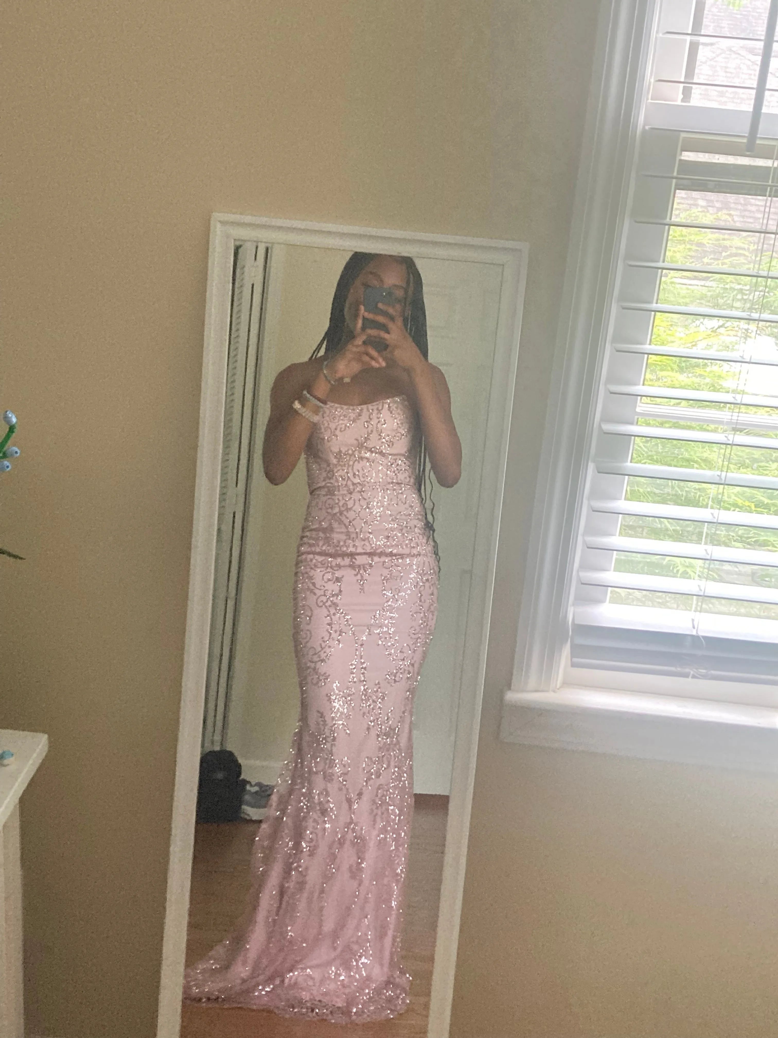 Exquisite Mermaid/Trumpet Sweetheart Sleeveless Pleated Tulle Floor-Length Prom Dress