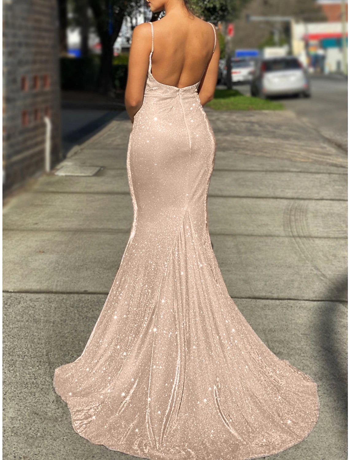 Women's Prom Dress Party Dress Little Black Dress Wedding Guest Dress Long Dress Maxi Dress Silver Black Champagne Sleeveless Pure Color Ruched Fall Winter Spaghetti Strap