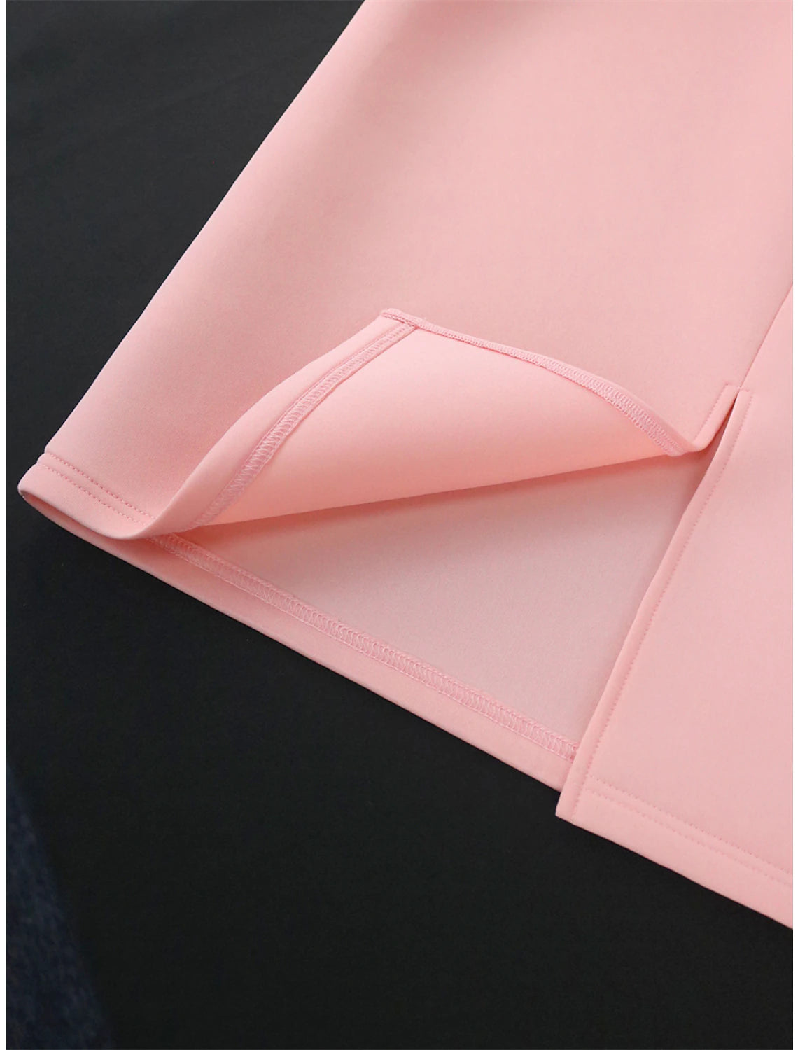 Robe de soirée moulante grande taille pour femme, robe fourreau unie, mi-longue, manches longues, épaules dénudées, tendance, rose, automne-hiver