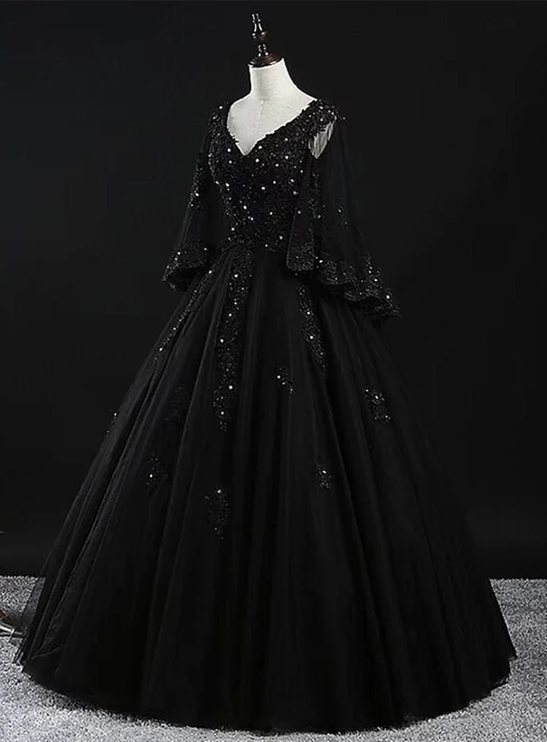 Beautiful Tulle with Lace Applique Beaded Sweet 16 Dress