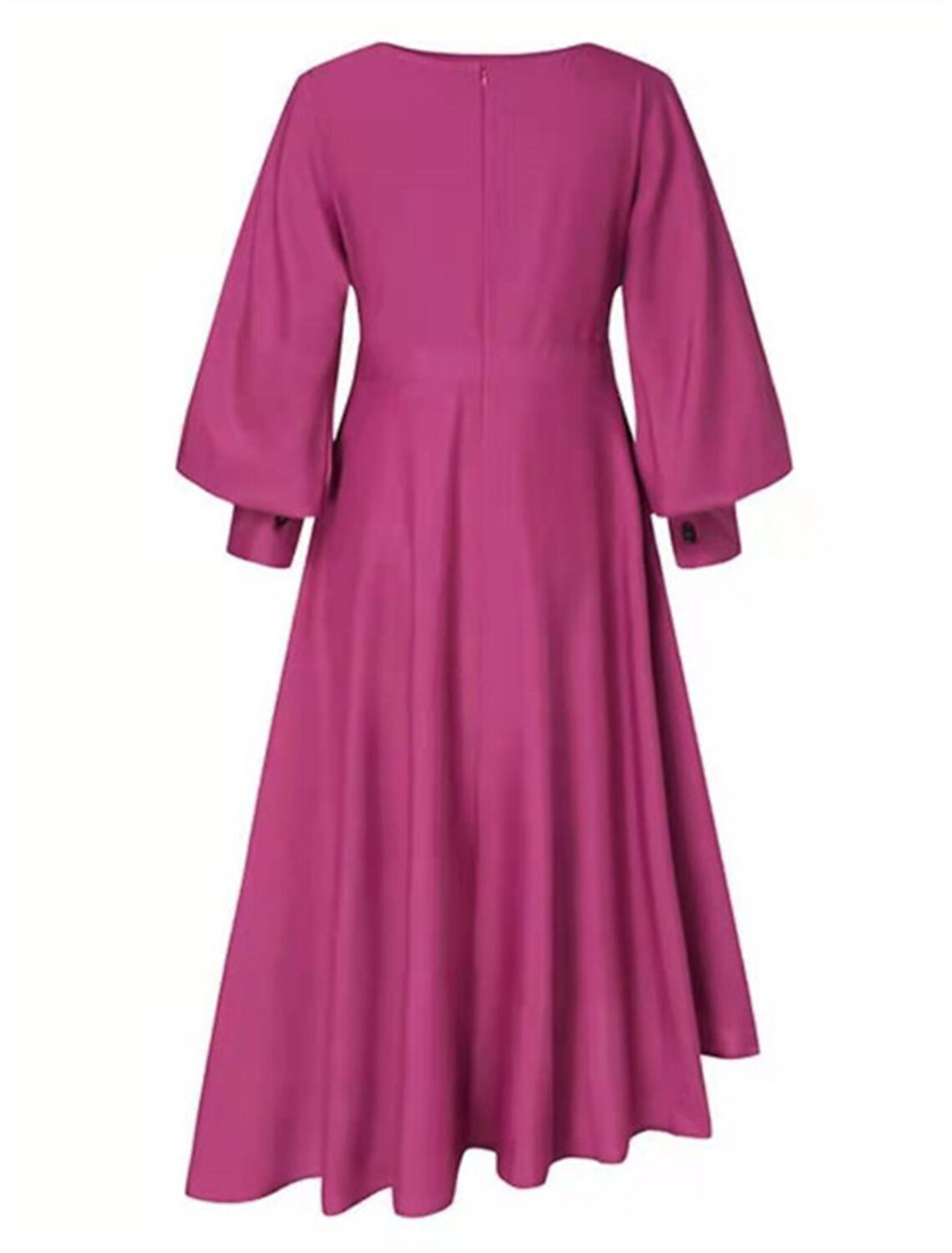 Weitese Women's Prom Dress Party Dress Wedding Guest Dress Midi Dress Black Red Green Long Sleeve Pure Color Plus High Low Fall Winter Autumn Crew Neck Fashion Winter Dress Wedding Guest Evening Party