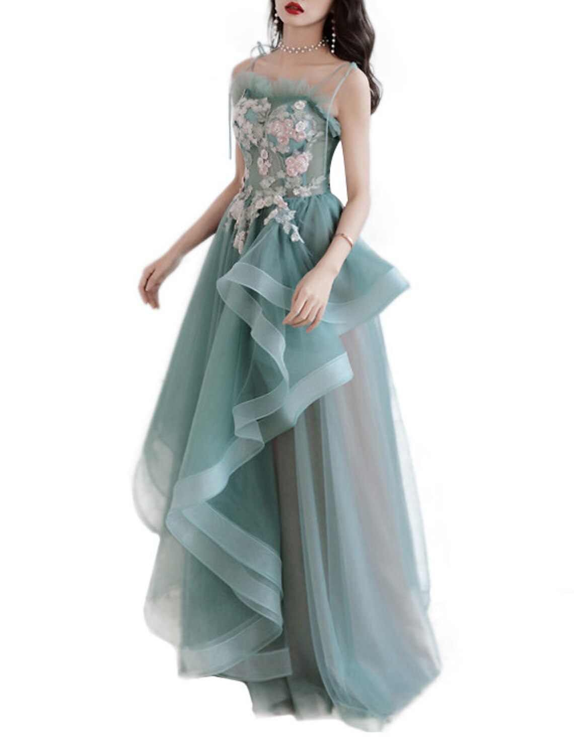 Weitese fashion new net red banquet annual meeting evening dress aura host long dress skirt female fairy dream