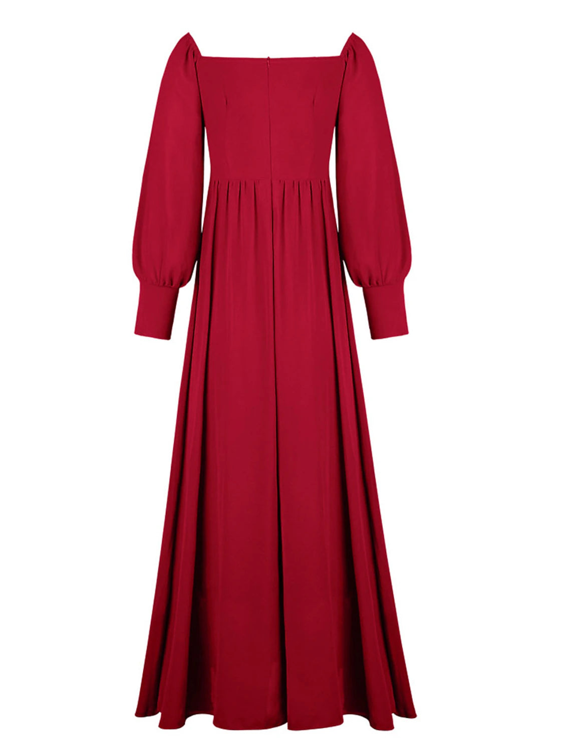 Weitese Women's Prom Dress Party Dress Wedding Guest Dress Long Dress Maxi Dress Black Wine Purple Long Sleeve Plain High Waist Summer Spring Fall Off Shoulder Elegant Wedding Guest Birthday Evening Party