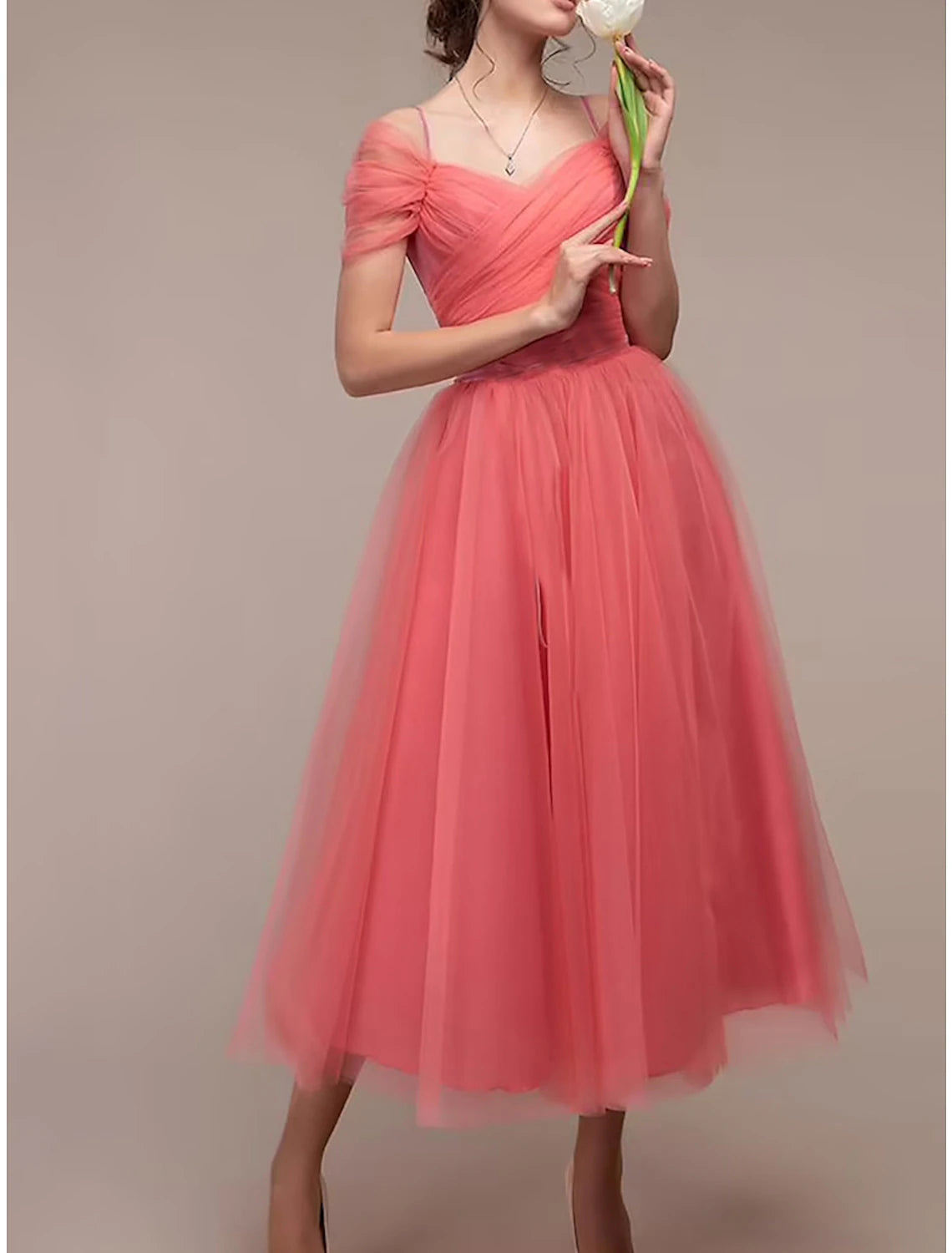 Women's Party Dress Homecoming Dress Cocktail Dress Midi Dress Pink Wine Green Sleeveless Pure Color Ruched Fall Winter Autumn Spaghetti Strap Fashion Winter Dress Wedding Guest Birthday