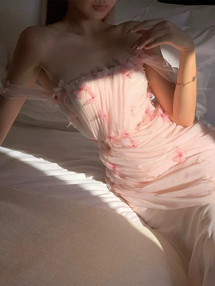 Vestidos formales Weitese, vestido de fiesta largo de tul con hombros descubiertos y corte sirena de hada, color rosa, tiendas de vestidos de fiesta, vestidos formales para mujer 