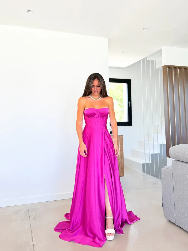 Trendy A-Line Sweetheart Neck Sleeveless Lace Up Floor-Length Prom Dress