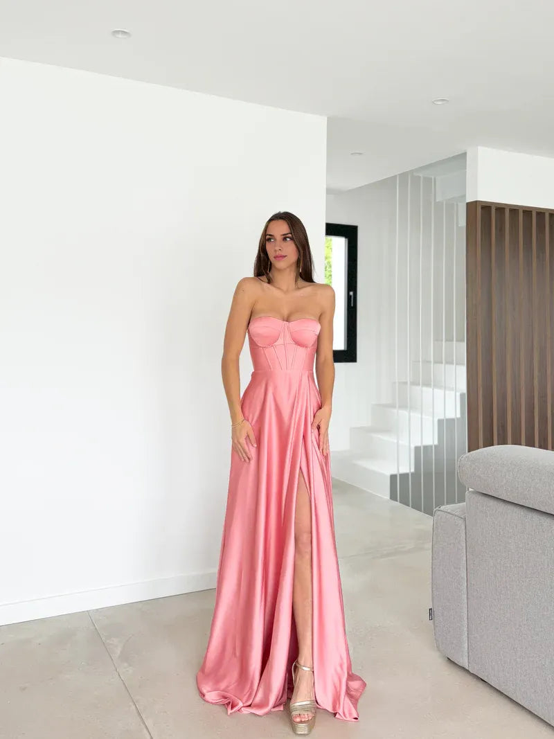 Trendy A-Line Sweetheart Neck Sleeveless Lace Up Floor-Length Prom Dress