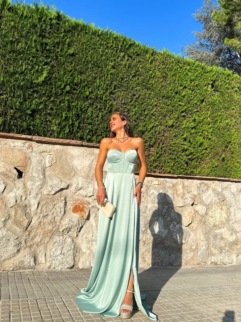 Pretty A-Line Sweetheart Neck Sleeveless Lace Up Floor-Length Prom Dress