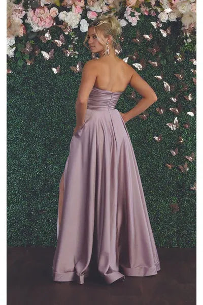 Fashion A-line Off the Shoulder Sleeveless Backless Floor-Length Prom Dress