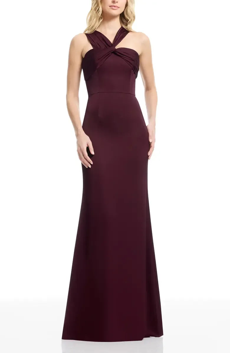 Fashion Sheath Halter Neck Sleeveless Zipper Up Floor-Length Prom Dress