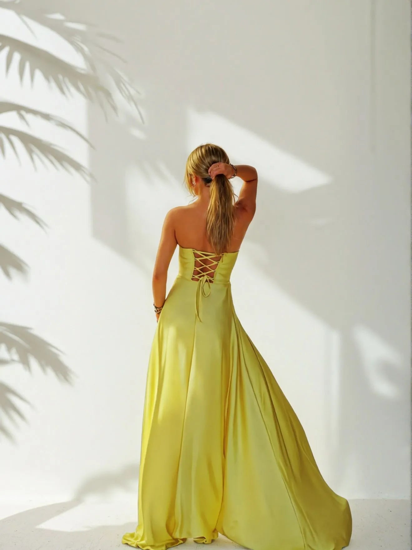 Fashion A-Line Sweetheart Neck Sleeveless Lace Up Floor-Length Prom Dress