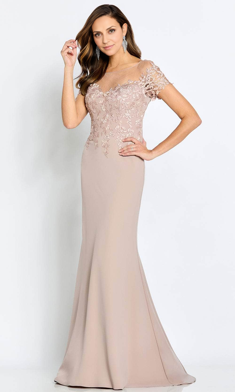 Prom Dresses Shops Short Sleeve Mermaid Evening Gown With Applique Floor Length Mother of the Bride Dress Prom Clothing Formal Women's Dresses