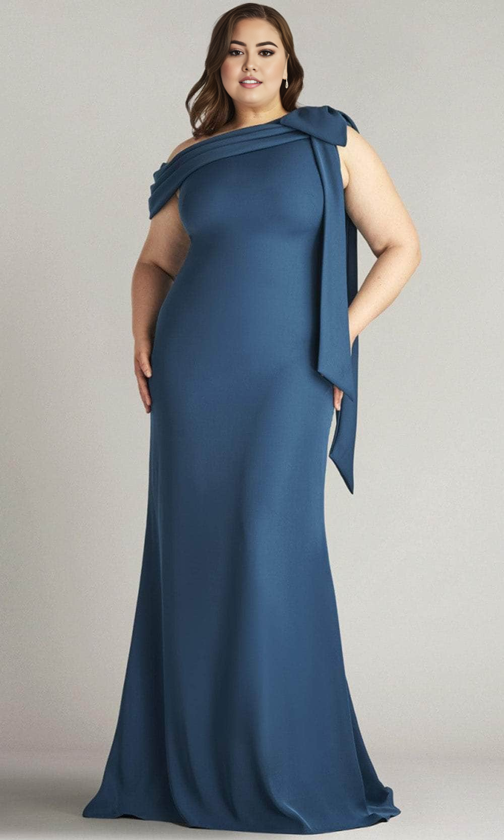 Prom Dresses Shops Draped Asymmetric Neck Formal Gown Sleeveless Formal Dress Floor Length Prom Clothing Formal Women's Dresses Plus Size Formal Dresses