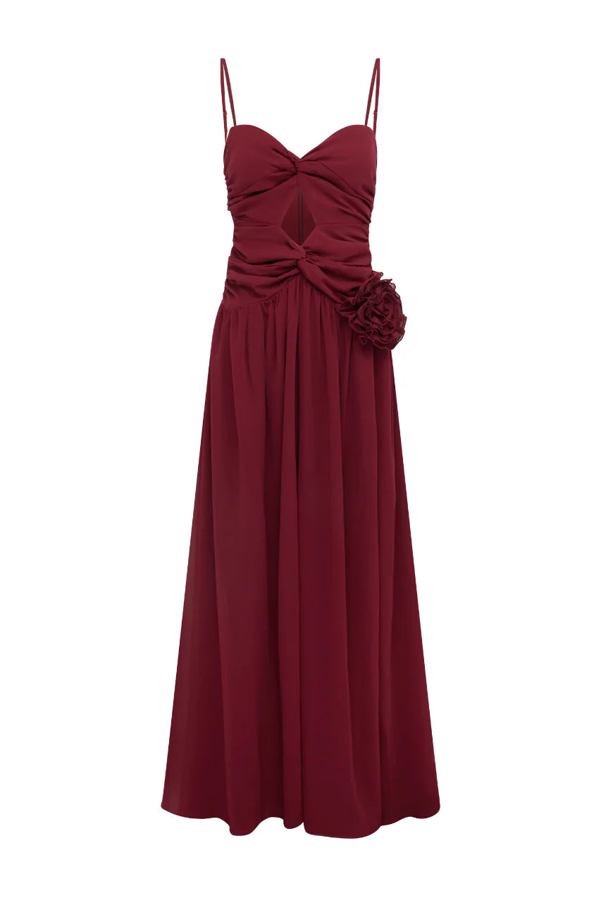 Flowy A-Line Sweetheart Neck Sleeveless Pleated Split Floor-Length Prom Dress